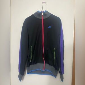 Nike Sport Track Jacket Black With Purple and Pink Trim